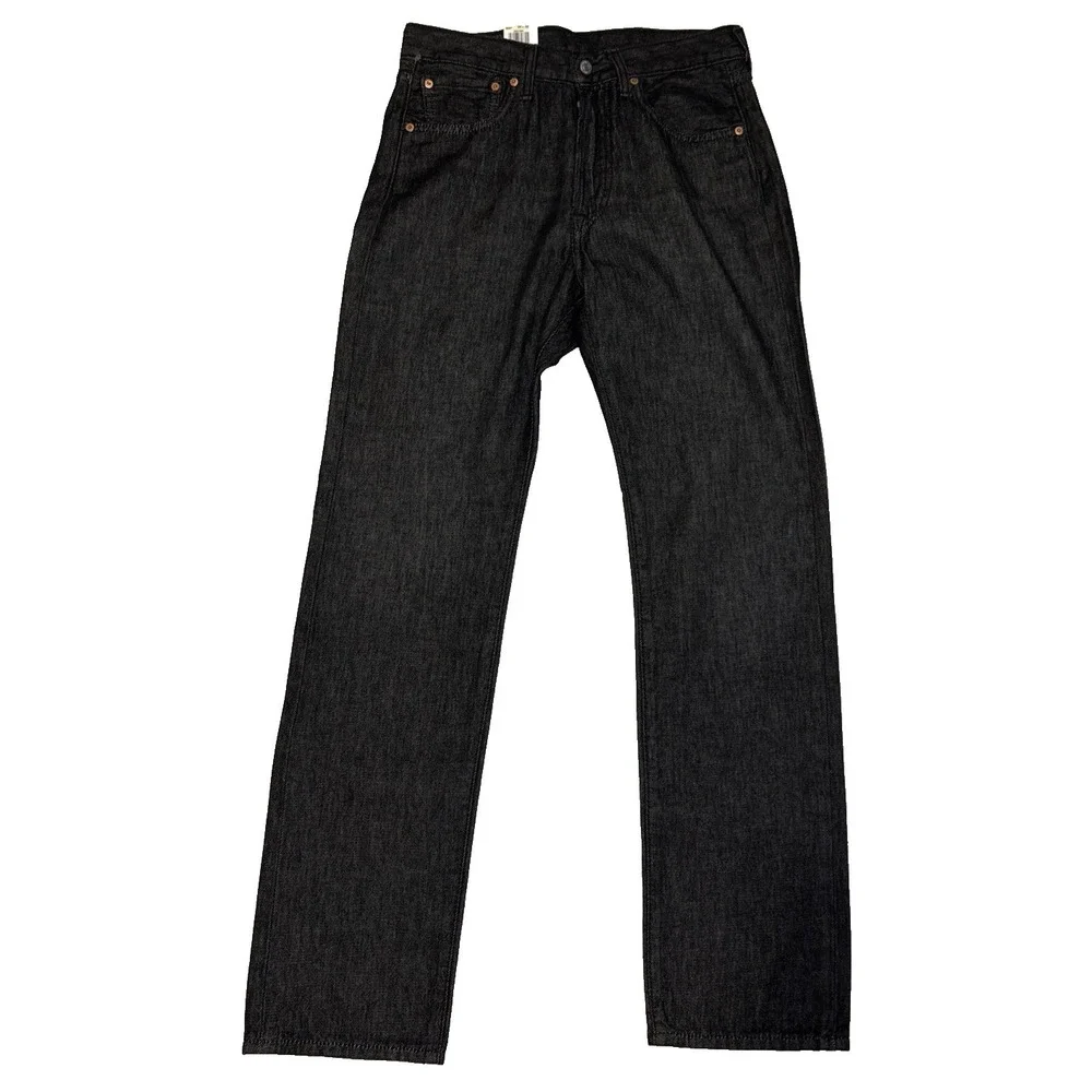 Levis‎ 501 Slim Taper Jeans Mens 30x32 Dark Denim Button Fly Stretch Extensible